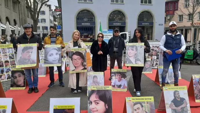 سوئیس - برگزاری نمایشگاه شهدای قیام سراسری در همبستگی با مردم ایران - ۲۹فروردین - 0