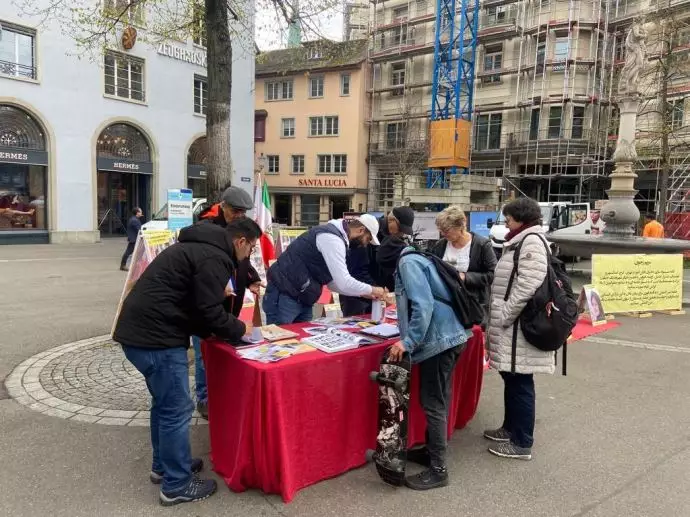 سوئیس - برگزاری نمایشگاه شهدای قیام سراسری در همبستگی با مردم ایران - ۲۹فروردین - 3