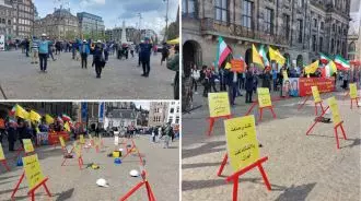 لاهه هلند - آکسیون ایرانیان آزاده و هواداران سازمان مجاهدین در همبستگی با قیام سراسری مردم ایران