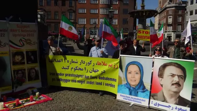 کپنهاک - دانمارک - آکسیون ایرانیان آزاده و هواداران مجاهدین در همبستگی با مردم زاهدان و قیام سراسری مردم ایران - ۲۵اردیبهشت - 4