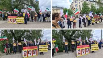 استکهلم - آکسیون اعتراضی ایرانیان آزاده در برابر سفارت بلژیک