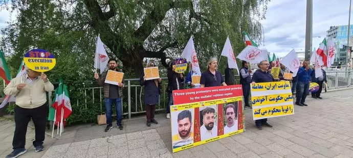 -استکهلم - آکسیون اعتراضی ایرانیان آزاده در برابر سفارت بلژیک - 3