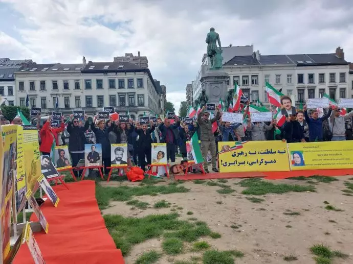 بروکسل - آکسیون ایرانیان آزاده در حمایت از قیام سراسری و طرح ۱۰ماده‌ای خانم مریم رجوی -سوم خرداد۱۴۰۲ - 3