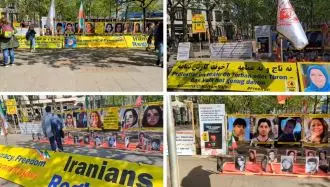 برلین - آکسیون ایرانیان آزاده و هواداران سازمان مجاهدین