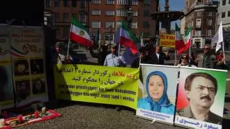 کپنهاک - دانمارک - آکسیون ایرانیان آزاده و هواداران مجاهدین -۲۵اردیبهشت