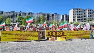 استکهلم - تظاهرات ایرانیان آزاده و هواداران سازمان مجاهدین در برابر دادگاه دژخیم حمید نوری - ۸خرداد