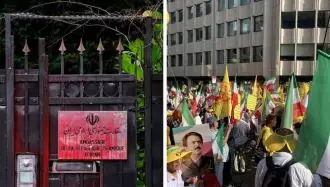 تجمع در مقابل سفارت رژیم ایران در بروکسل برای محکوم کردن اعدامها در ایران