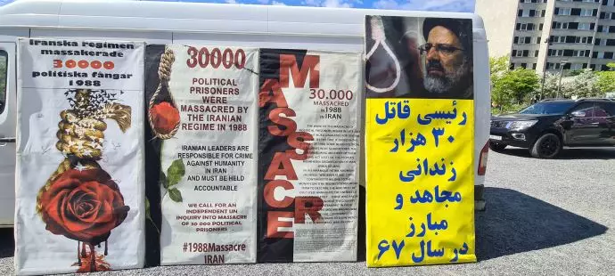 استکهلم - تظاهرات ایرانیان آزاده و هواداران سازمان مجاهدین در برابر دادگاه دژخیم حمید نوری - ۸خرداد - 0