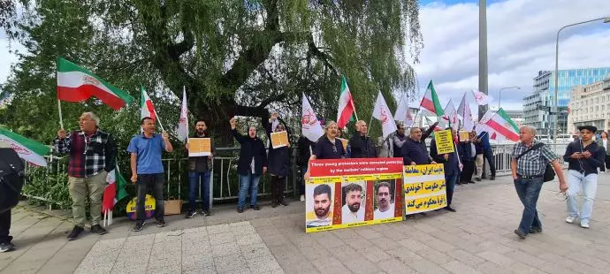 -استکهلم - آکسیون اعتراضی ایرانیان آزاده در برابر سفارت بلژیک - 1