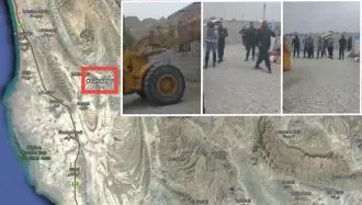 درگیری نیروهای جنایتکار خامنه‌ای با اهالی روستای گوجگ در استان هرمزگان
