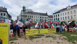 بروکسل - آکسیون ایرانیان آزاده در حمایت از قیام سراسری و طرح ۱۰ماده‌ای خانم مریم رجوی - ۳خرداد