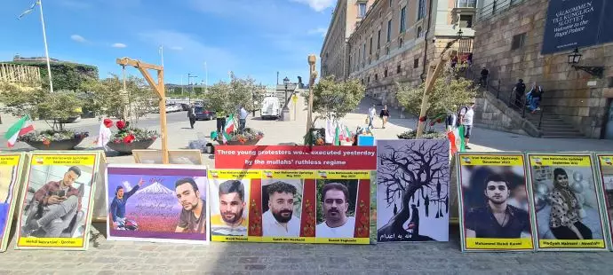 -استکهلم - تظاهرات ایرانیان آزاده و هواداران سازمان مجاهدین در برابر پارلمان سو‌ئد - ۲۰خرداد - 4