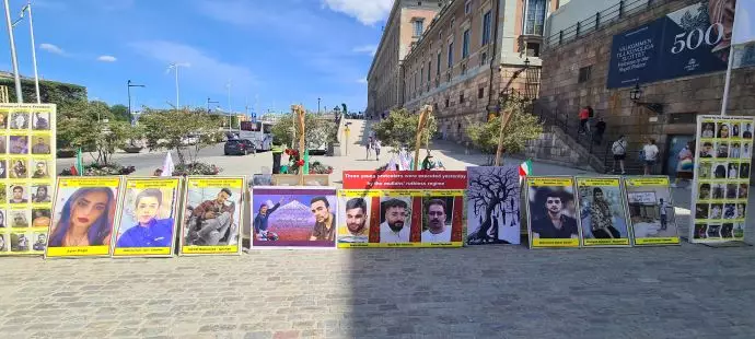 -استکهلم - تظاهرات ایرانیان آزاده و هواداران سازمان مجاهدین در برابر پارلمان سو‌ئد - ۲۰خرداد - 5