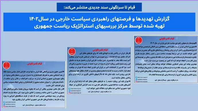 گزارش تهدیدها و فرصتهای راهبردی سیاست خارجی در سال۱۴۰۲