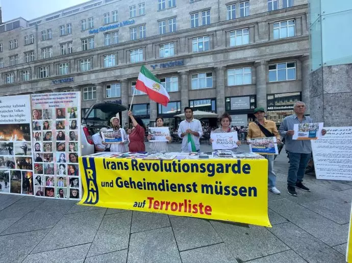 کلن آلمان - آکسیون ایرانیان آزاده در همبستگی با قیام مردم ایران و فراخوان به تظاهرات ایرانیان آزاده در پاریس در اول ژوئیه - ۲۷خرداد - 7