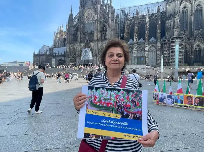 کلن آلمان - آکسیون ایرانیان آزاده در همبستگی با قیام مردم ایران و فراخوان به تظاهرات ایرانیان آزاده در پاریس در اول ژوئیه - ۲۷خرداد - 4