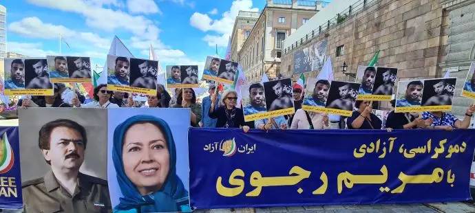 استکهلم - آکسیون ایرانیان آزاده در اعتراض به حکم اعدام زندانی سیاسی محمد جواد وفایی - ۳۱تیرماه - 6