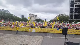 تظاهرات بزرگ پاریس با حضور گسترده ایرانیان آزاده