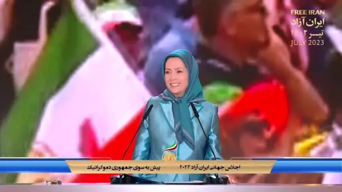 -خانم مریم رجوی رئیس‌جمهور برگزیده مقاومت مردم ایران 