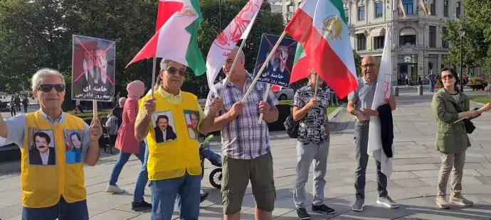 اسلو - آکسیون حامیان مقاومت و هواداران مجاهدین خلق ایران در حمایت از قیام سراسری - ۶مرداد ۱۴۰۲ - 4