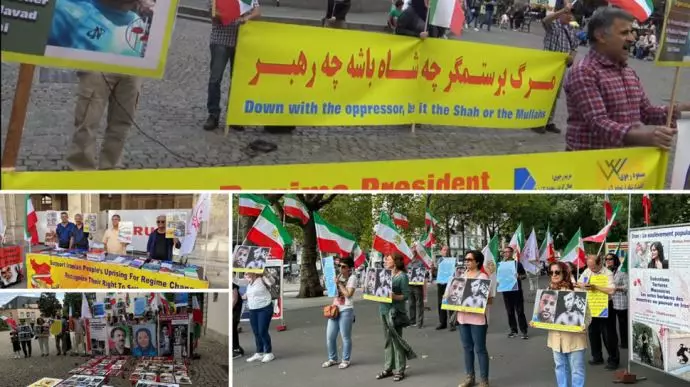 آکسیون هواداران مجاهدین علیه صدور حکم اعدام برای زندانی سیاسی جواد وفایی 