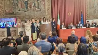 خانم مریم رجوی در پارلمان ایتالیا