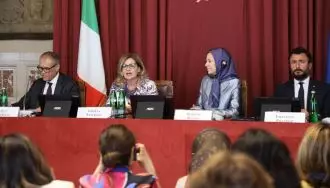حضور و سخنرانی خانم مریم رجوی در پارلمان ایتالیا