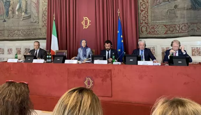 دیدار و سخنرانی خانم مریم رجوی در پارلمان ایتالیا