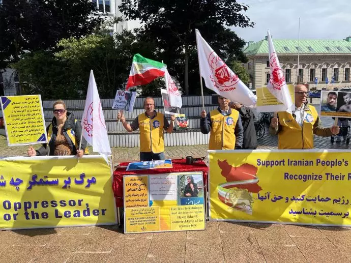 آرهوس دانمارک - آکسیون ایرانیان آزاده علیه موج اعدامها توسط خامنه‌ای و در حمایت از قیام مردم ایران - ۳۱تیرماه - 2