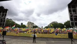 تظاهرات ایرانیان آزاده و هواداران سازمان مجاهدین در پاریس - ۱۰تیر ۱۴۰۲