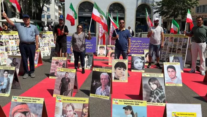زوریخ - آکسیون ایرانیان آزاده در همبستگی با قیام سراسری مردم ایران - ۲۴مرداد