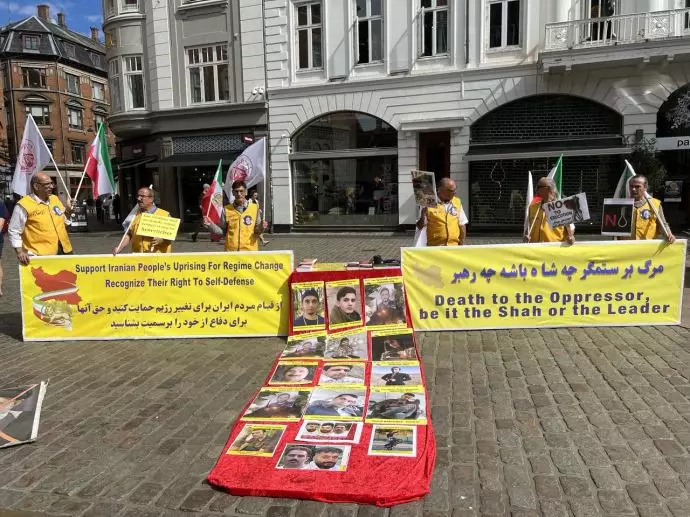 آرهوس دانمارک -آکسیون ایرانیان آزاده در حمایت از قیام سراسری و فراخوان به تشکیل دادگاه بین‌المللی برای سران رژیم - ۲۱مرداد - 10
