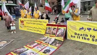 آرهوس دانمارک -آکسیون ایرانیان آزاده در حمایت از قیام سراسری و فراخوان به تشکیل دادگاه بین‌المللی برای سران رژیم - ۲۱مرداد