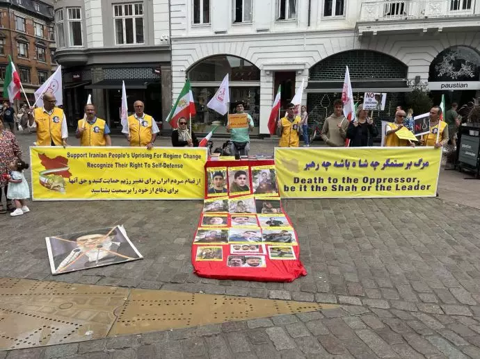 آرهوس دانمارک -آکسیون ایرانیان آزاده در حمایت از قیام سراسری و فراخوان به تشکیل دادگاه بین‌المللی برای سران رژیم - ۲۱مرداد - 2