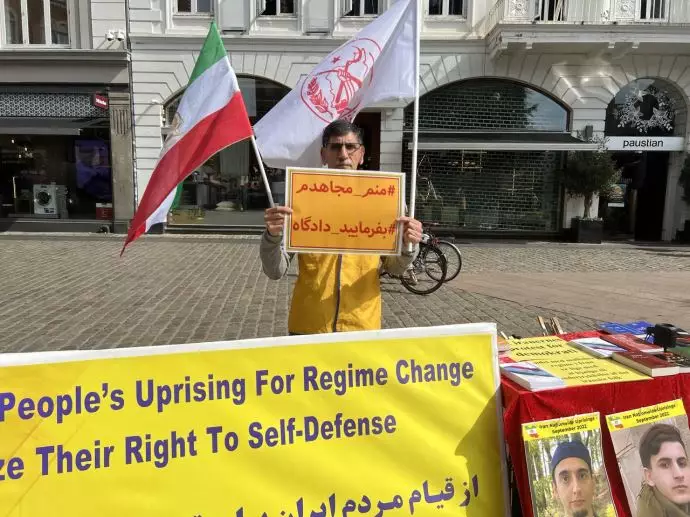 آرهوس دانمارک -آکسیون ایرانیان آزاده در حمایت از قیام سراسری و فراخوان به تشکیل دادگاه بین‌المللی برای سران رژیم - ۲۱مرداد - 13