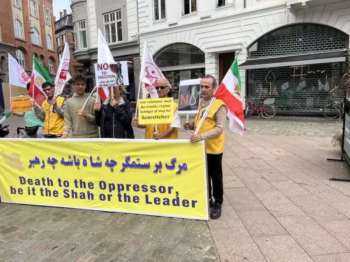 آرهوس دانمارک -آکسیون ایرانیان آزاده در حمایت از قیام سراسری و فراخوان به تشکیل دادگاه بین‌المللی برای سران رژیم - ۲۱مرداد - 0