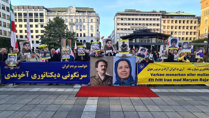 استکهلم - آکسیون اعتراضی ایرانیان آزاده در همبستگی با قیام سراسری مردم ایران - ۲۶شهریور
