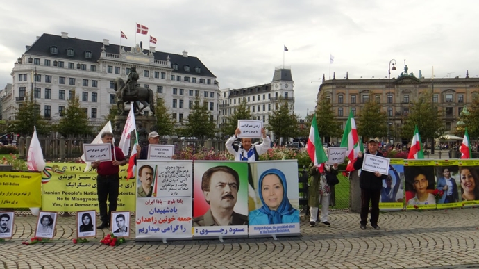 کپنهاک - آکسیون ایرانیان آزاده در همبستگی با قیام سراسری و جمعه خونین زاهدان - ۷مهر