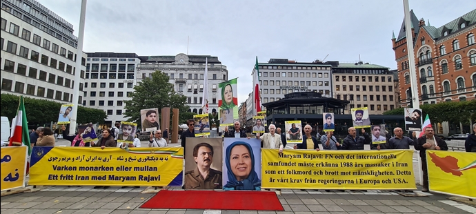 استکهلم - آکسیون ایرانیان آزاده و هواداران سازمان مجاهدین در همبستگی با قیام سراسری مردم ایران - ۵مهر