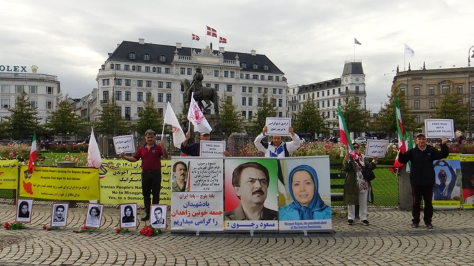 کپنهاک - آکسیون ایرانیان آزاده در همبستگی با قیام سراسری و جمعه خونین زاهدان - ۷مهر