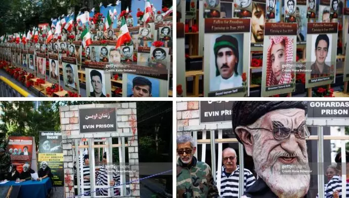 تظاهرات هواداران مقاومت ایران در نیویورک علیه حضور رئیسی جلاد