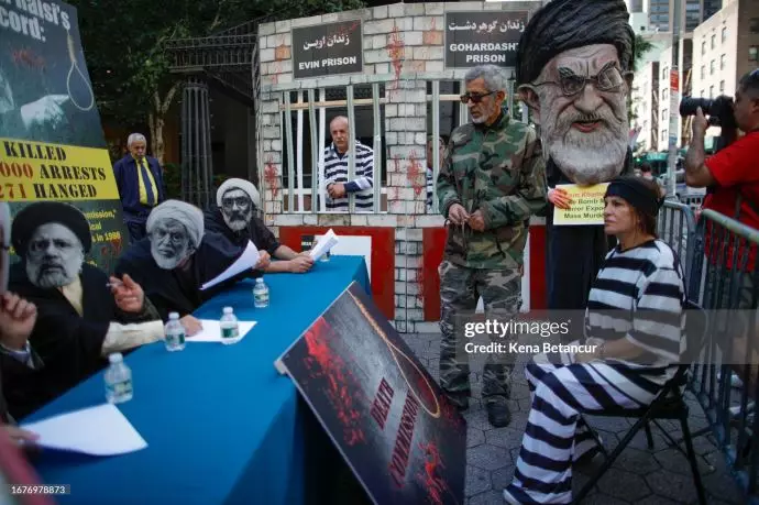 -مخابره آژانس عکس گیتی ایمیج از تظاهرات هواداران مقاومت ایران در نیویورک علیه حضور رئیسی جلاد - 7