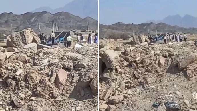 زاهدان - تخریب ۳منزل شهروندان بلوچ در جنب رودکی سبزگی منطقه شیر آباد