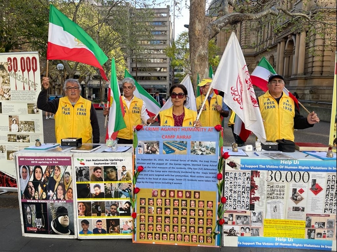 سیدنی - آکسیون ایرانیان آزاده در همبستگی با قیام سراسری و گرامیداشت سالگرد تأسیس سازمان مجاهدین خلق ایران 
