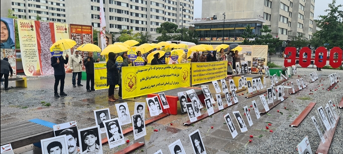 استکهلم - آکسیون ایرانیان آزاده همزمان با برگزاری دادگاه دژخیم حمید نوری - ۱۰شهریور