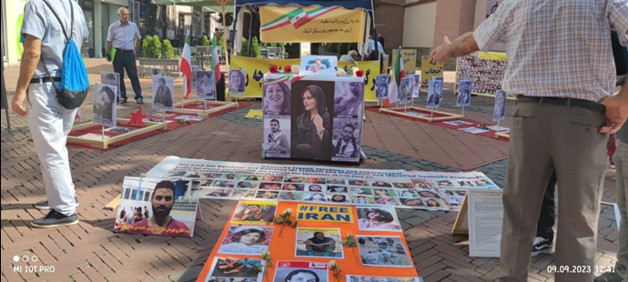 گوتینگن - آکسیون ایرانیان آزاده - پنجاه‌ونهمین سال تأسیس سازمان مجاهدین و حمایت از قیام سراسری