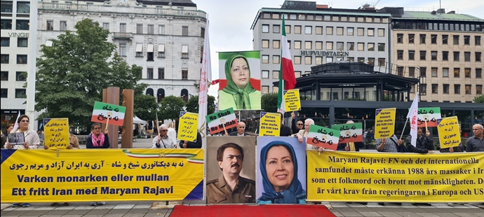 استکهلم - آکسیون ایرانیان آزاده و هواداران سازمان مجاهدین در همبستگی با قیام سراسری مردم ایران - ۵مهر
