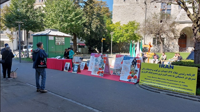 زوریخ - آکسیون ایرانیان آزاده و هواداران سازمان مجاهدین در همبستگی با قیام سراسری مردم ایران -۴مهر ۱۴۰۲