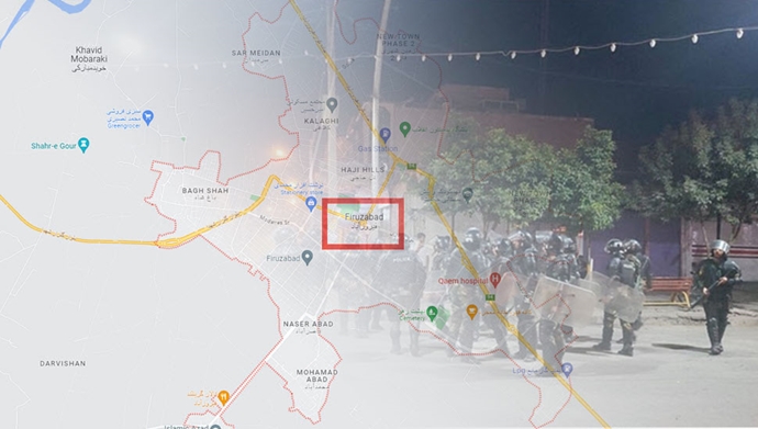 حمله مسلحانه به نیروهای سرکوبگر انتظامی در فیروزآباد