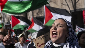 هزاران نفر در واشنگتن و لندن برای «روز اقدام» غزه راهپیمایی کردند